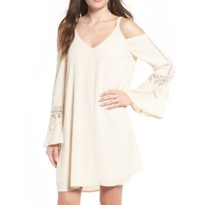 Cream Bell Sleeved Dress